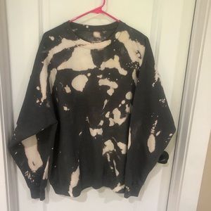 gray bleached sweatshirt